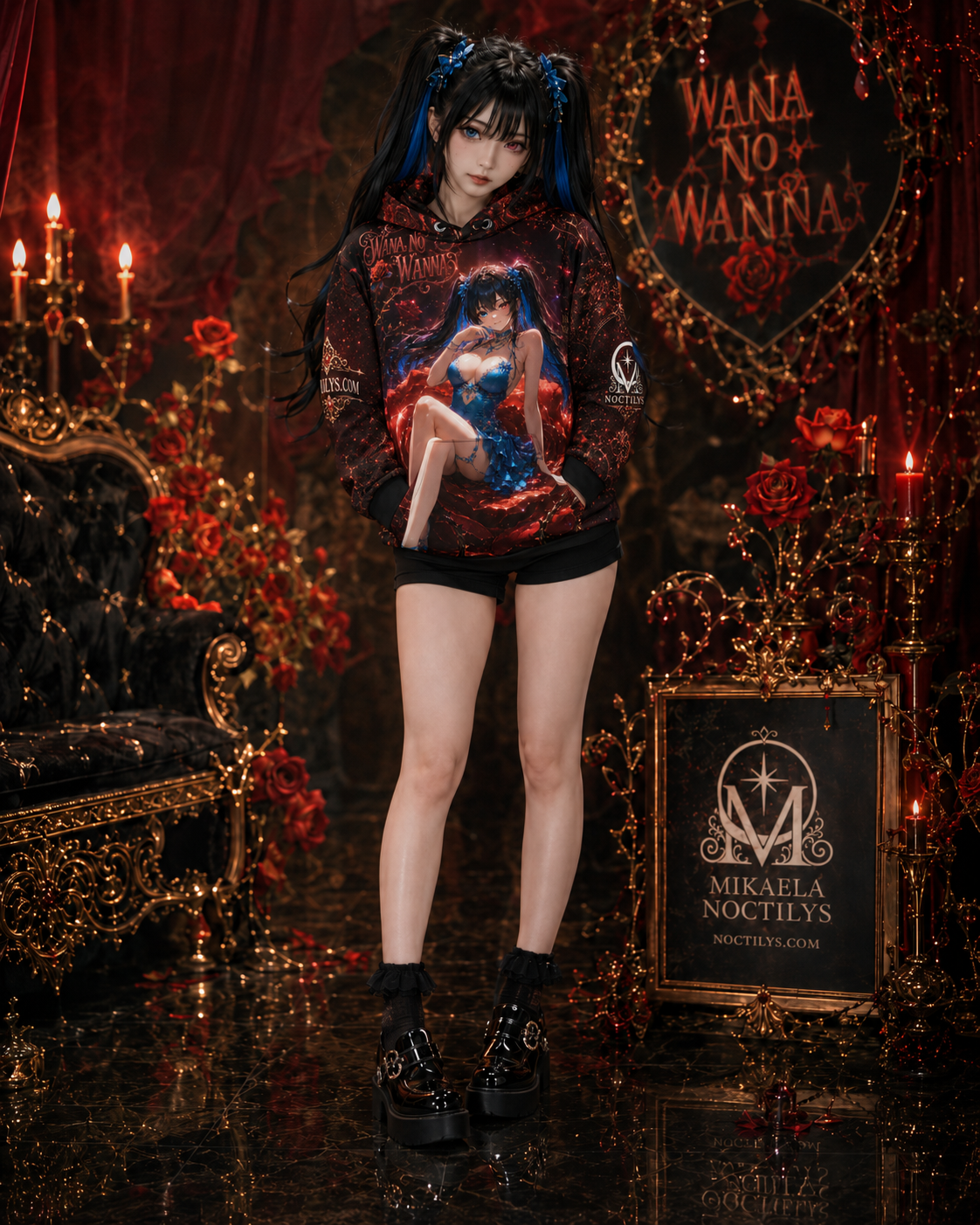 Wana no Wanna Hoodie mockup 1